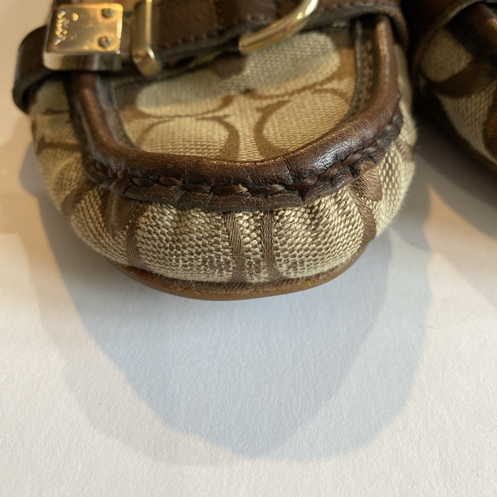 Coach Flores A2160 Women's Brown Casual Slip On Buckle Loafer Flats Size 9.5B - Picture 7 of 13